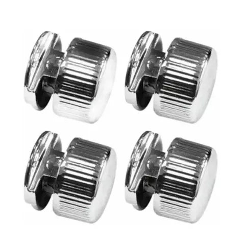 Conjunto de 4 Suportes Espelho Botão Francês em Metal com Buchas e Parafusos